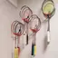 Luckyew Treo Tường Raet Giá Đỡ Tennis Raet Giá Đỡ Cầu Lông Raet Giá Đỡ Sóng Tường Móc Lưu Trữ Giữ Nhiều Vợt Ra TQ