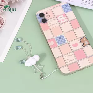Springevenstar Kawaii Y2K Chuông Đám Mây Phong Lan Mặt Dây Chuyền Điện Thoại Dễ Thương Đính Hạt Handmade Cô Gái Ngọt Ngào Móc Khóa Cho Máy Ảnh CCD Quyến Rũ Springevenstar