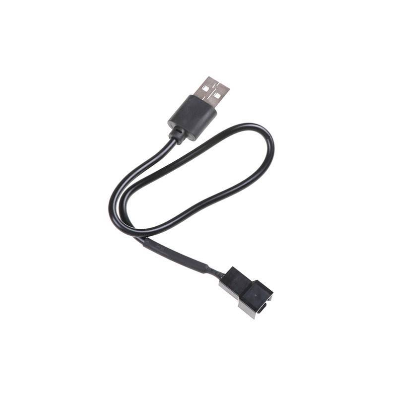 QIUWU USB 2.0 Cáp chuyển đổi đầu nối 3 chân sang 3 chân / 4 chân cho quạt PC máy tính 5V.