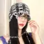 Mũ chui đầu thủ công có dây chuyền đính cườm rỗng chống nắng nhẹ cho các chuyến đi đường trường và lễ hội mới
