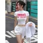 Quần Bud lưng cao Quần short lưng co giãn cho bé gái Mùa xuân hè Phong cách mới Quần short ống rộng phù hợp