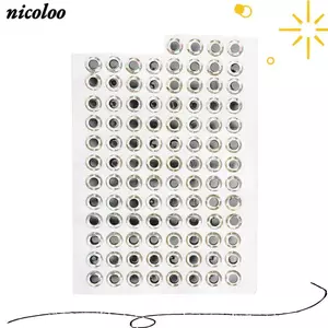 NICOLOO 300 CÁI Mồi Câu Cá Mắt, Mắt Cá Nhân Tạo 10mm, Di Động 2 Màu Sắc Chống Thấm Nước Mồi Bay Mắt DIY Đồ Trang Trí
