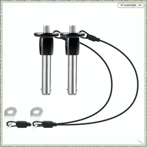 Nút nhấn tay cầm tròn Thép không gỉ 304 Pin khóa bóng phát hành nhanh 2 gói có dây buộc Chiều dài có thể sử dụng 25mm