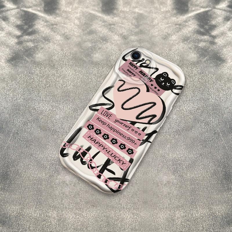 Thích Hợp Cho iPhone 6 6S 6 Plus 6S Plus 7 8 Plus SE 2020 3D TPU Mềm Ngôi Sao Tình Yêu Ins Phong Cách Nữ Chống Sốc Trường Hợp Điện Thoại