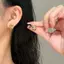 PNPIA- Hàn Quốc Thời Trang Mới Hoa Cúc Zircon Bông Tai Thanh Lịch Ngọt Ngào Nữ Trang Sức Phụ Kiện Làm Việc Hàng Ngày