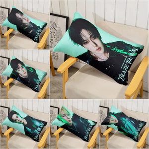 Vỏ Gối Kpop & TEAM Vỏ Gối Polyester Hình Chữ Nhật Một Mặt, Máy Có Thể Giặt Được, Thích Hợp Cho Giường Sofa Trang Trí Phòng Khách (Không Bao Gồm lõi)