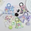 Nhẫn chìa khóa búp bê phồng Kawaii Baby Three Puffy hợp thời trang, Móc khóa hình thoáng khí đầy màu sắc cho ba lô