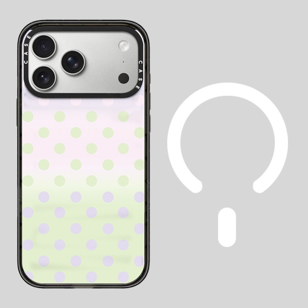 Ốp điện thoại Acrylic hình chấm bi chuyển màu từ tính cho iPhone 17 Pro Max 17 Air 16 Plus 15 14 13 12 Vỏ bảo vệ chống sốc