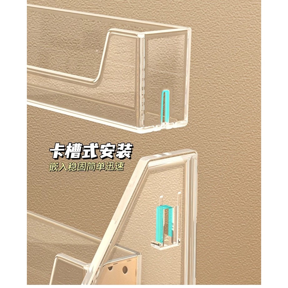 Mới 3 / 5 Tầng Acrylic Bước Hiển Thị Giá Để Bàn Trong Suốt Hộp Bảo Quản Cho Huy Hiệu Standee Anime Ngoại Vi