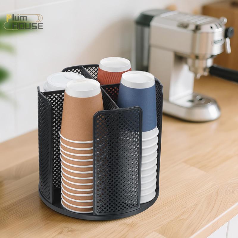 Mai 360° Xoay Dùng Một Lần Cốc Và Nắp Đựng Giấy Cà Phê Latte Cốc Đựng Giá Để Đồ Người Tổ Chức Cốc Cho Nhà Bếp VN