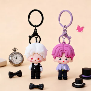 Trò Chơi Mới Tình Yêu Và Deepspace Xavier Zayne Rafayel Sillus Caleb Cosplay Móc Chìa Khóa Silicon Móc Khóa Hình Mặt Dây Chuyền Móc Khóa Jewely