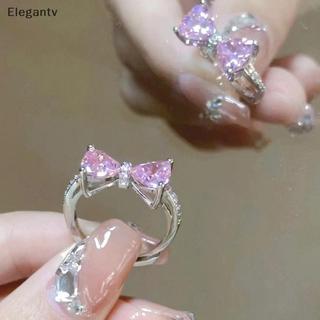 Nhẫn Nơ Pha Lê Zircon Điều Chỉnh Kích Cỡ - Quà Tặng Thời Trang Cho Nữ