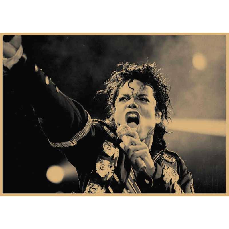 Poster cổ điển của siêu sao Michael Jackson, ca sĩ, tranh canvas cho phòng ngủ, phòng ký túc xá trang trí nhà cửa