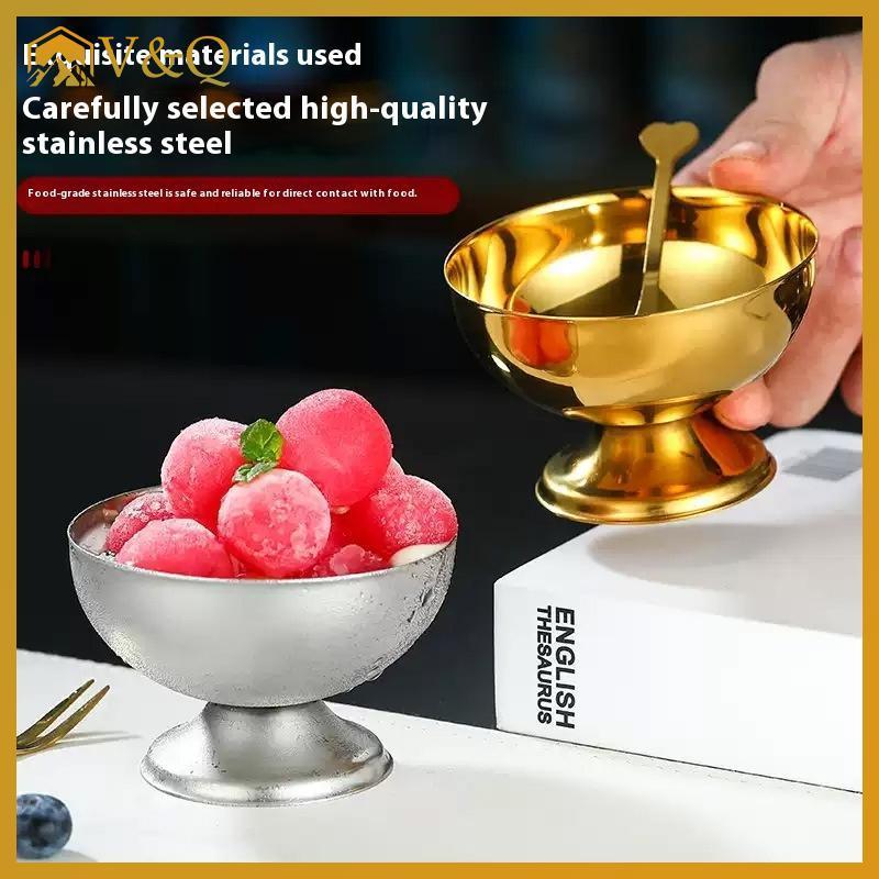Littleloves1 1 Kem Inox Inox Salad Cup Salad Cup Có Thể Tái Sử Dụng Kẹo Trái Cây Món Tráng Miệng Bát Nhà Bếp Barware Bộ VN