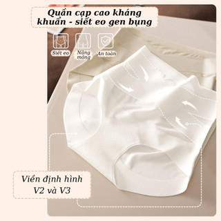 Quần lót nữ su gen bụng, nâng mông VANVENE QG219, quần gen không viền tàng hình cạp cao chữ X, kháng khuẩn cao cấp