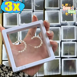 3 / 1 Hộp trưng bày trang sức nổi 3D - Dụng cụ sắp xếp trang sức - Chống oxy hóa, Chống trầy xước - Hộp lưu trữ màng PE - dành cho bông tai, Bao bì nhẫn / Giao hàng miễn phí