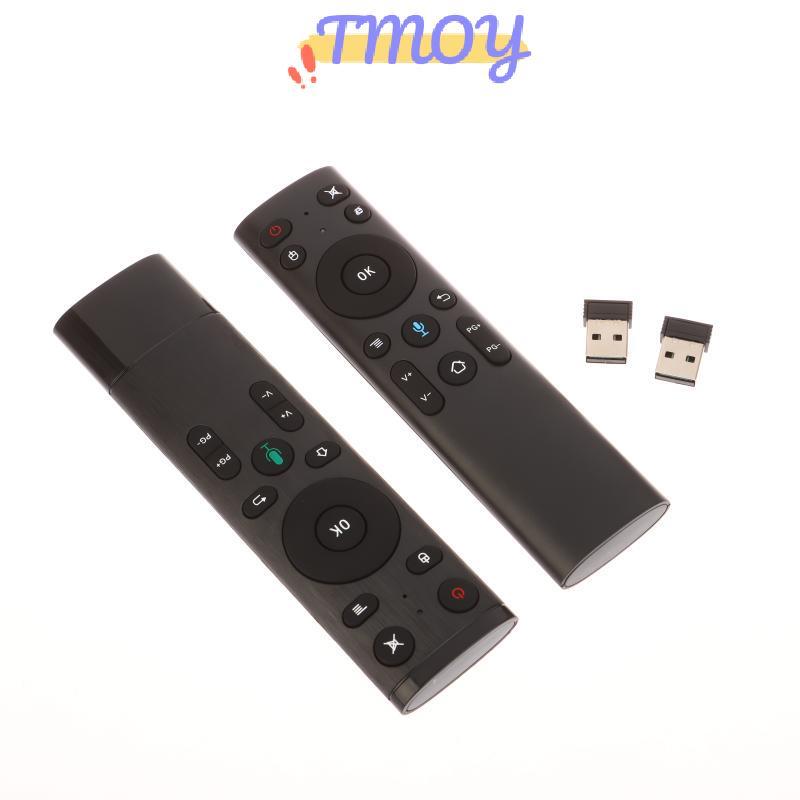 TMOY 2.4G Điều khiển từ xa bằng giọng nói không dây Bộ điều khiển con quay hồi chuyển có đầu thu USB Q5 Điều khiển từ xa cho máy chiếu TV thông minh Hộp Android TMOY