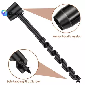 Dụng cụ đục lỗ bằng gỗ cầm tay Máy khoan Auger bằng thép Carbon Dụng cụ sinh tồn di động Mũi khoan mở rộng ngoài trời Đẹp