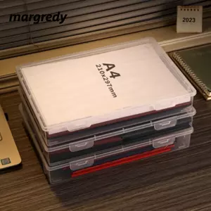 Hộp đựng hồ sơ chứng nhận MARGREDY, Hộp sắp xếp tài liệu bằng nhựa hình vuông, Hộp sắp xếp A4