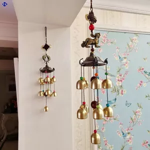Phòng Ngủ Retro Hoài Cổ May Mắn Pixiu Voi Koi Kim Loại Chuông Gió Ban Công Nhà B & B Trang Trại Mặt Dây Chuyền 30306