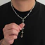 Vòng cổ tua rua chữ Y chữ thập vàng nam - 51-60cm có thể điều chỉnh - Choker dài sang trọng tối giản - Thiết kế chữ thập mạ vàng