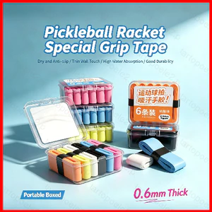 ST2 6 Chiếc Di Động Pickleball Vợt Cầm Băng Chống Trượt Thấm Hút Overgrip Đóng Hộp Thay Thế TS2