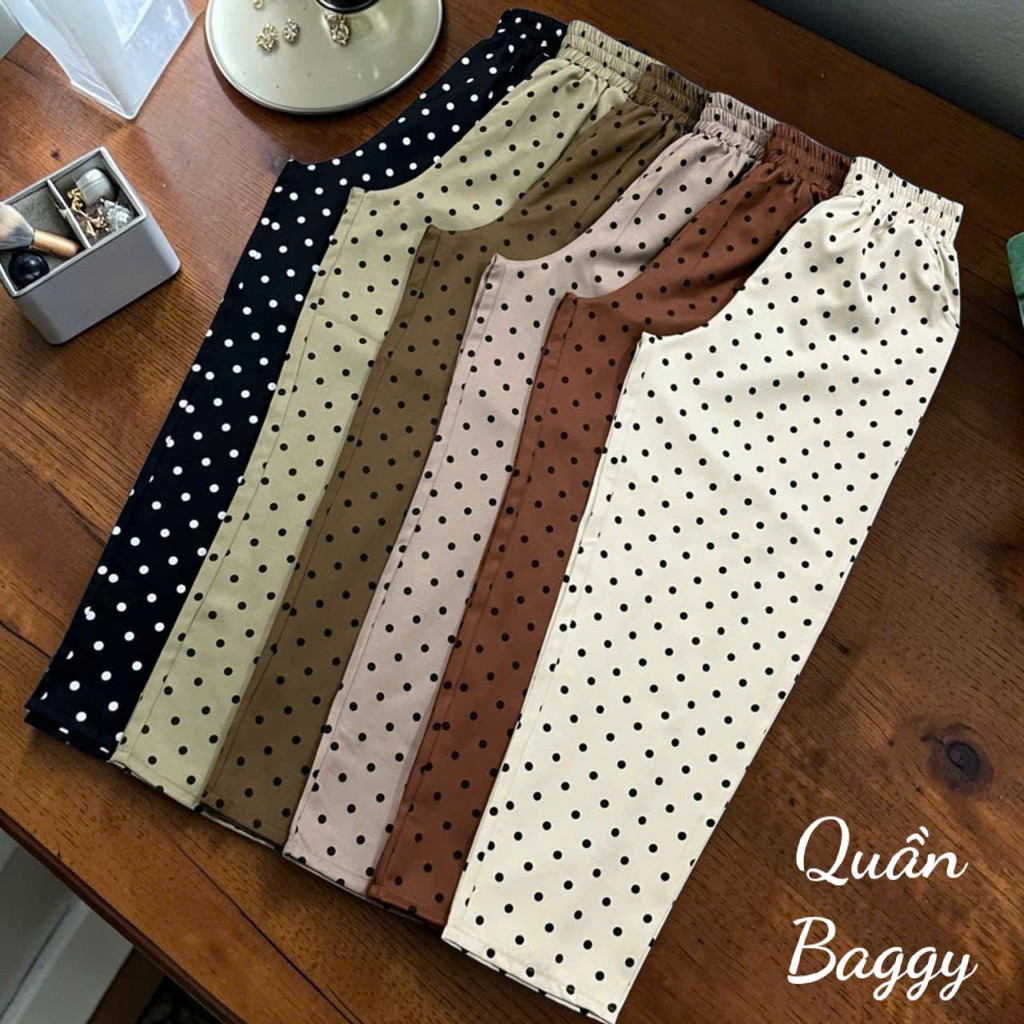 Quần Baggy Vải Cotton Lạnh Thoải Mái Khi Mặc Nhà Hay Ra Ngoài Chất Liệu Thấm Hút Nhanh Đường May Tỉ Mỉ Mã T178