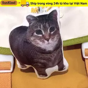 SUNKISSD Cat Voice Móc khóa, Oiiaioooooiai Giải nén Mặt dây chuyền giọng nói mèo con Đức, Ngược sáng tạo với âm thanh Búp bê giọng nói cho mèo Đồ chơi trẻ em Schoolbag Trang trí mặt dây chuyền