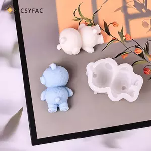 JCSYFAC Dễ Thương 3D Gấu Ngủ Mousse Khuôn Làm Bánh Kem Khuôn Silicon Cupcake Topper Bánh Trang Trí Khuôn DIY Phụ Kiện Làm Bánh Mới