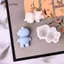 JCSYFAC Dễ Thương 3D Gấu Ngủ Mousse Khuôn Làm Bánh Kem Khuôn Silicon Cupcake Topper Bánh Trang Trí Khuôn DIY Phụ Kiện Làm Bánh Mới