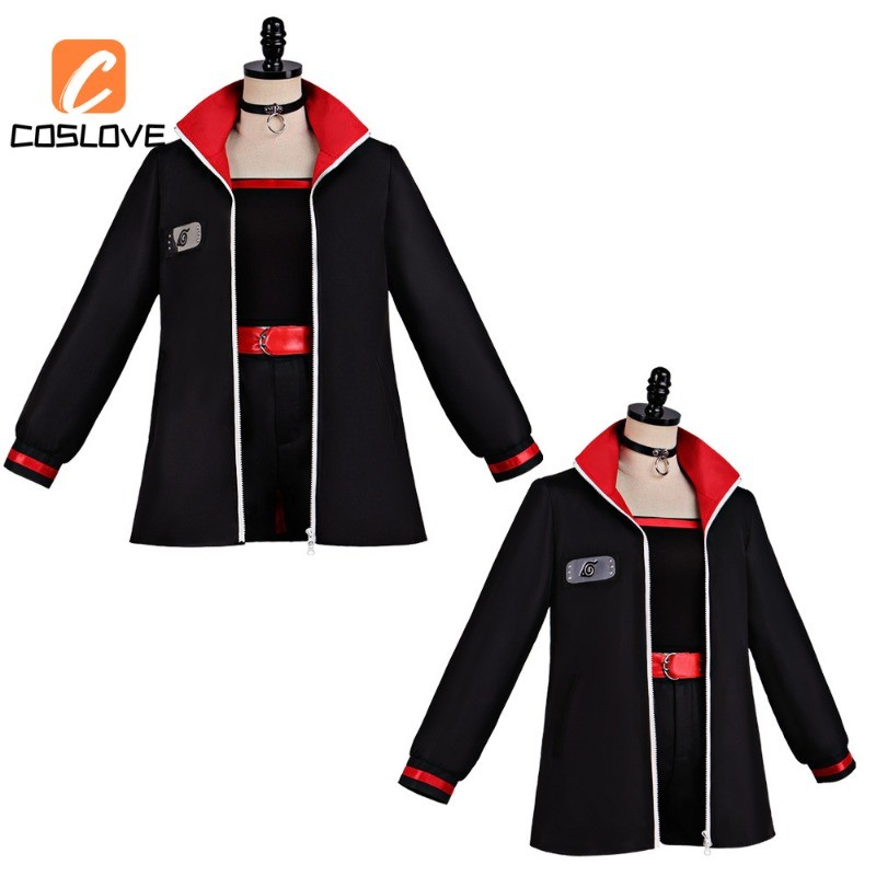 Anime NARUTO BORUTO Sasuke Sarada Cosplay Quần Áo Trọn Bộ Trang Phục Trang Phục Cho Người Phụ Nữ Màu Đen Battlesuit Đồng Phục