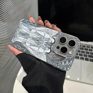 Ốp điện thoại di động thiên thần cầu nguyện Vỏ mềm tương thích iPhone 12ProMax 16ProMax Premium 14plus 13Pro Thời trang 15ProMax 11promax Sáng tạo 17PROMAX Vỏ bảo vệ sang trọng nhẹ chống sốc