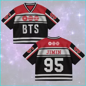 SY3 BTS dạo phố Áo thun Kpop Arirang World Tour Lưới Crop Top Áo bóng rổ JIMIN V tee YS3