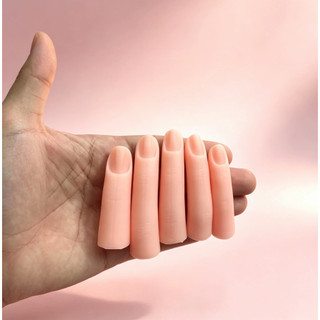 [vạn]  [COD] Bộ 5 Ngón Tay Tập Làm Móng Silicon - Mềm Mại, Linh Hoạt, Dụng Cụ Thiết Yếu Cho Học & Thực Hành Nail