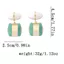 WEETW Vintage Stud Bông Tai, Retro Charm Hình Học Vuông Tòn Ten Bông Tai, Tính Khí Nhựa Trang Sức Phụ Kiện Mùa Hè Bohemian Dangle Bông Tai