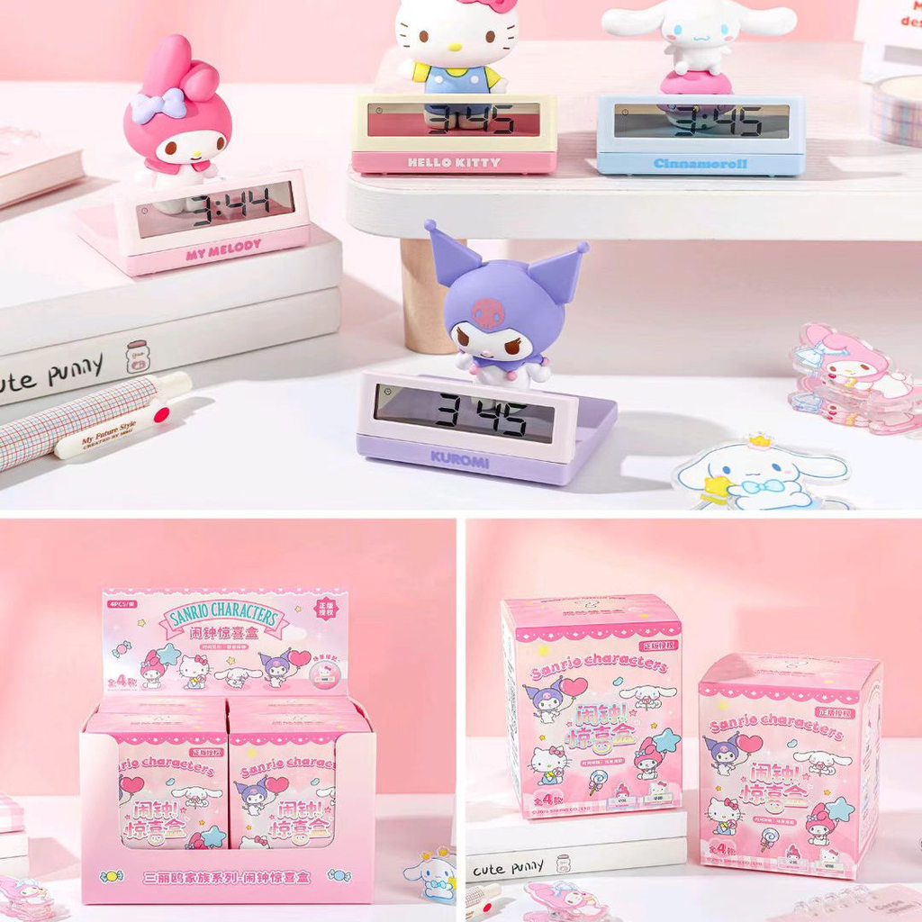 Nhân Vật Sanrio Bất Ngờ Hộp Mù Đồng Hồ Báo Thức Trang Trí Để Bàn Đầu Trang Trí Đồng Hồ Trang Trí
