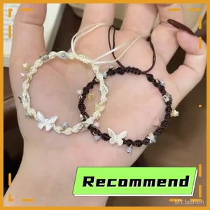 Vòng tay đá nghiền dệt tay có thể điều chỉnh, phù hợp làm phụ kiện cho cặp đôi