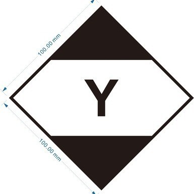 Y-Shape 3 / 9 Loại Hóa Chất Nguy Hiểm Sản Phẩm Khử Trùng Dung Tích Giới Hạn Nhãn Hậu Cần Vận Chuyển Biển Logo Sticker 25.11.26