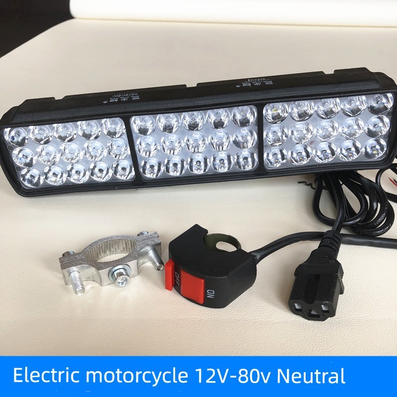 Đèn Pha led Xe Máy Siêu Sáng Mạnh 48v60v72v Xe Điện Ba Gót Sửa Đổi Đèn Pha Không Dây