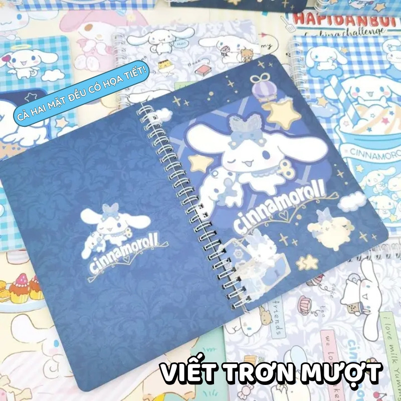 Sổ Tay A5 Lò Xo Hoạt Hình 60 Trang vở kẻ ngang– Vở Ghi Chép Mẫu Cute Đáng Yêu Phù Hợp Học Sinh Sinh Viên