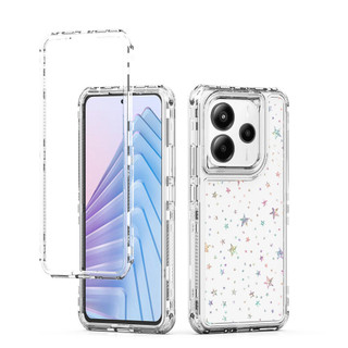 Giấy Laser Acrylic Trong Suốt Điện Thoại Cho Redmi Note 14 13 12 11 Pro Plus 12S 11S 15 15C 14C 13C 12C A3 4G 5G Bốn Góc Chống Sốc