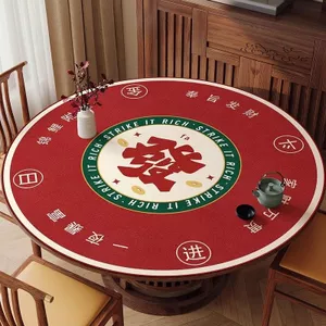 Khuyến mãi toàn bộ cửa hàng Thảm trải bàn mạt chược tròn Phòng cờ vua dày Khăn trải bàn im lặng Chà xát tay Thẻ mạt chược Chín lá bài chơi Thảm để bàn chống trượt Thảm lót mạt chược tròn Phòng cờ vua Rơm vải rơm im lặng Chất lượng tốt Giá rẻ
