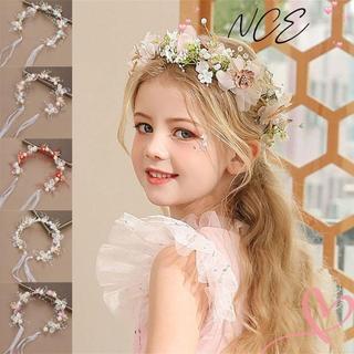 Băng đô vòng hoa NCE, tiara bohemian thanh lịch cho bé gái và người lớn