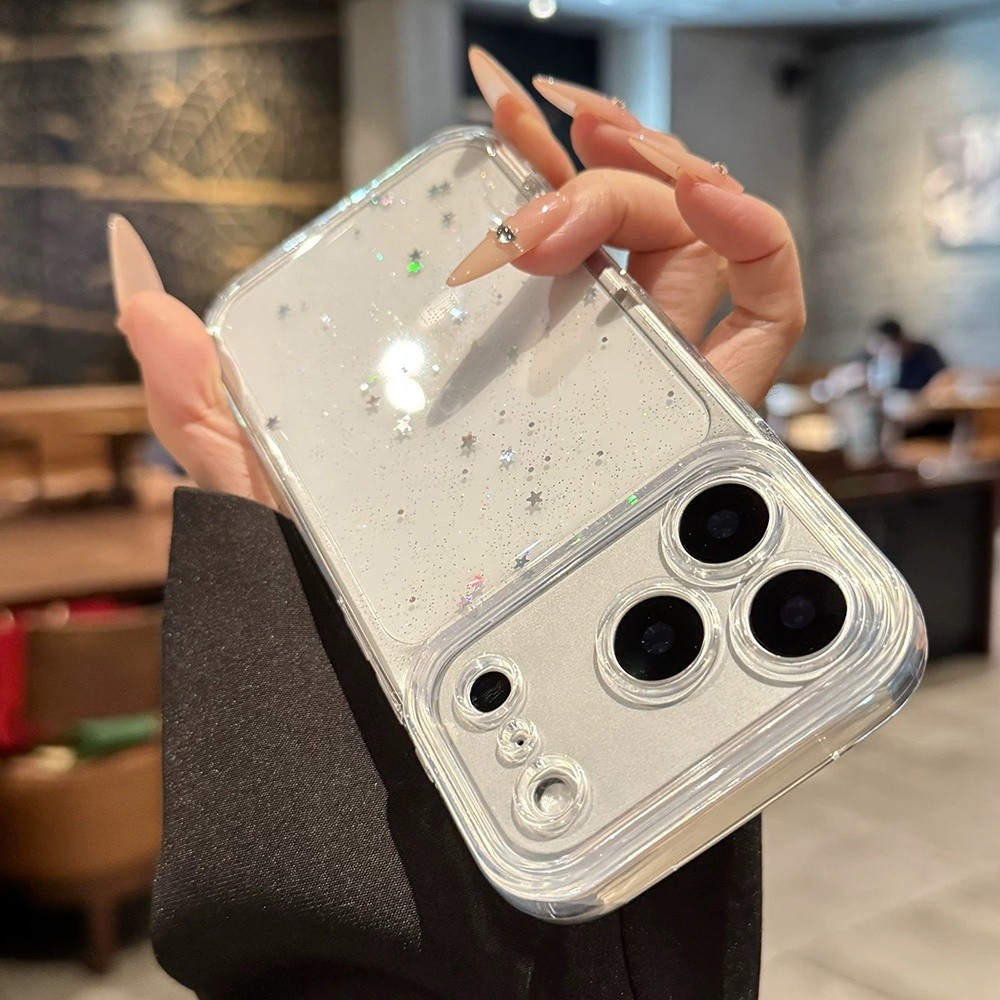 Ốp Điện Thoại Nhựa Ngôi Sao Nhiều Màu Sắc Cho iPhone 17 Pro Max 17 Air 16 Plus 15 14 13 12 11 Vỏ Bảo Vệ Chống Sốc