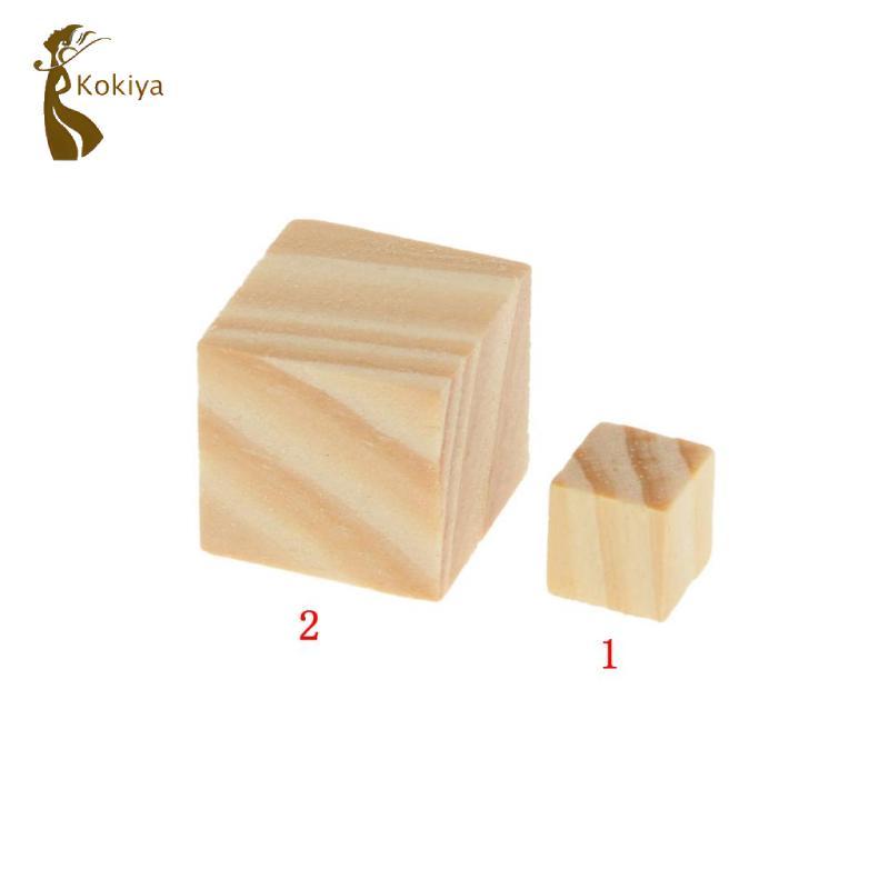 Bộ 50 Khối Gỗ Chưa Hoàn Thành 1x1x1cm Tem Vuông Trống Thủ Công
