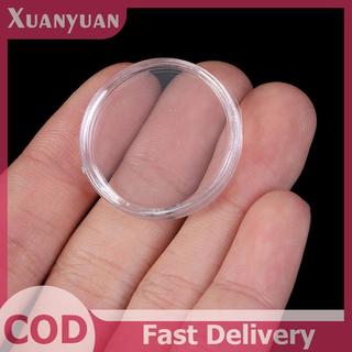 XUAN 100 Cái 27mm Hộp đựng tiền xu Hộp đựng viên nang Hộp trưng bày Hộp trưng bày Hộp trưng bày tròn VN