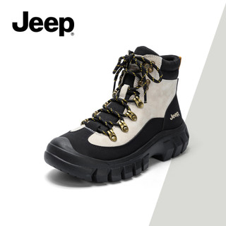 Giày Bốt Đi Bộ Đường Dài JEEP Nữ Thu Đông Cao Cấp Chống Thấm Nước Chống Trơn Trượt Đế Dày Nâng Cao Mềm-