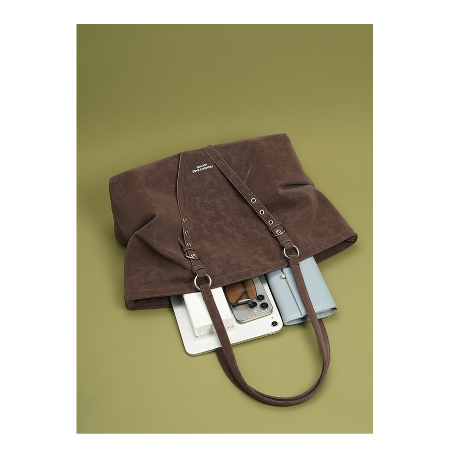 Auudre Casual Retro Túi Dung Tích Lớn Nữ Đi Làm Túi Tote Đeo Vai | BigBuy360 - bigbuy360.vn