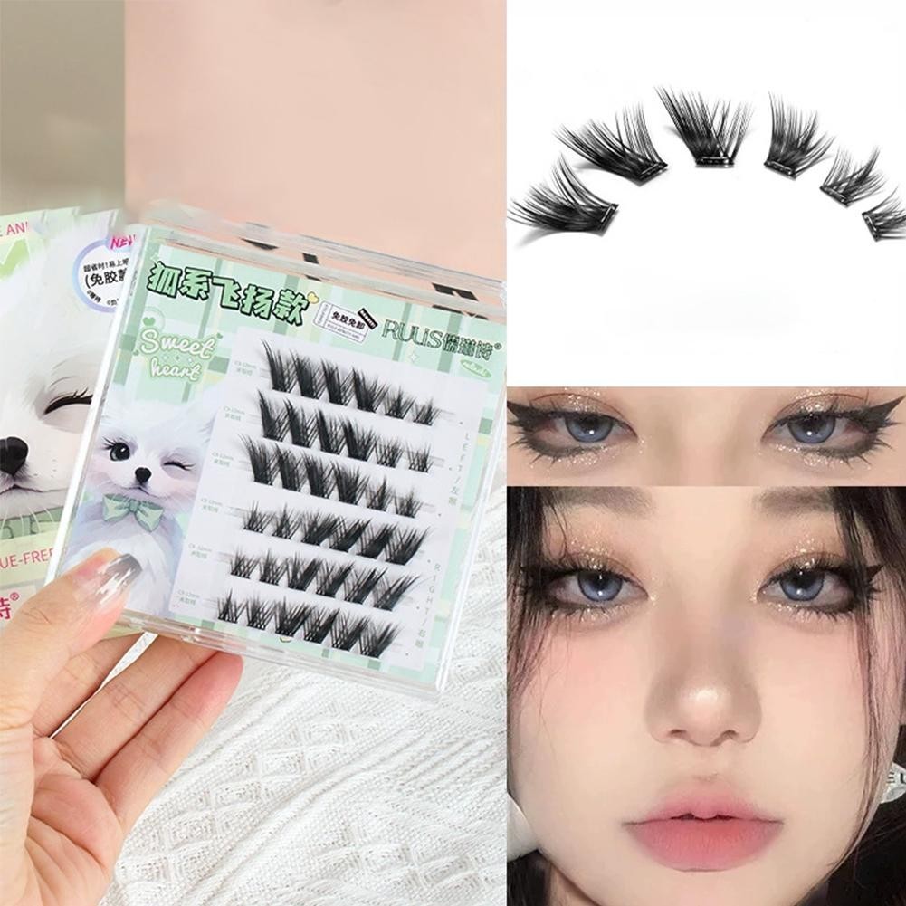Animal Series Trilogy Lông Mi Giả Dày Không Keo Phân Đoạn Lông Mi Giả Mở Rộng A7z2