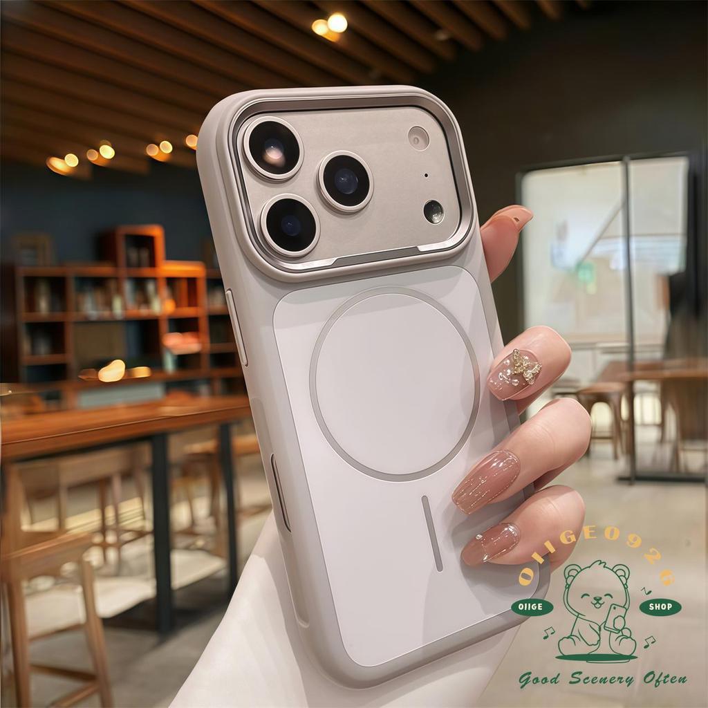 【 Ốp lưng iPhone17 】 Vỏ điện thoại từ tính hình dạng lỏng màu cam iphone17 Pro Max cho vỏ iPhone Vỏ mềm silicon TPU chống sốc